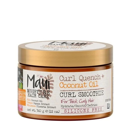 Maui Moisture Curl Quench + Coconut Oil Hydrating Curl Smoothie, Styling Cream, 12 oz | Walmart (US)