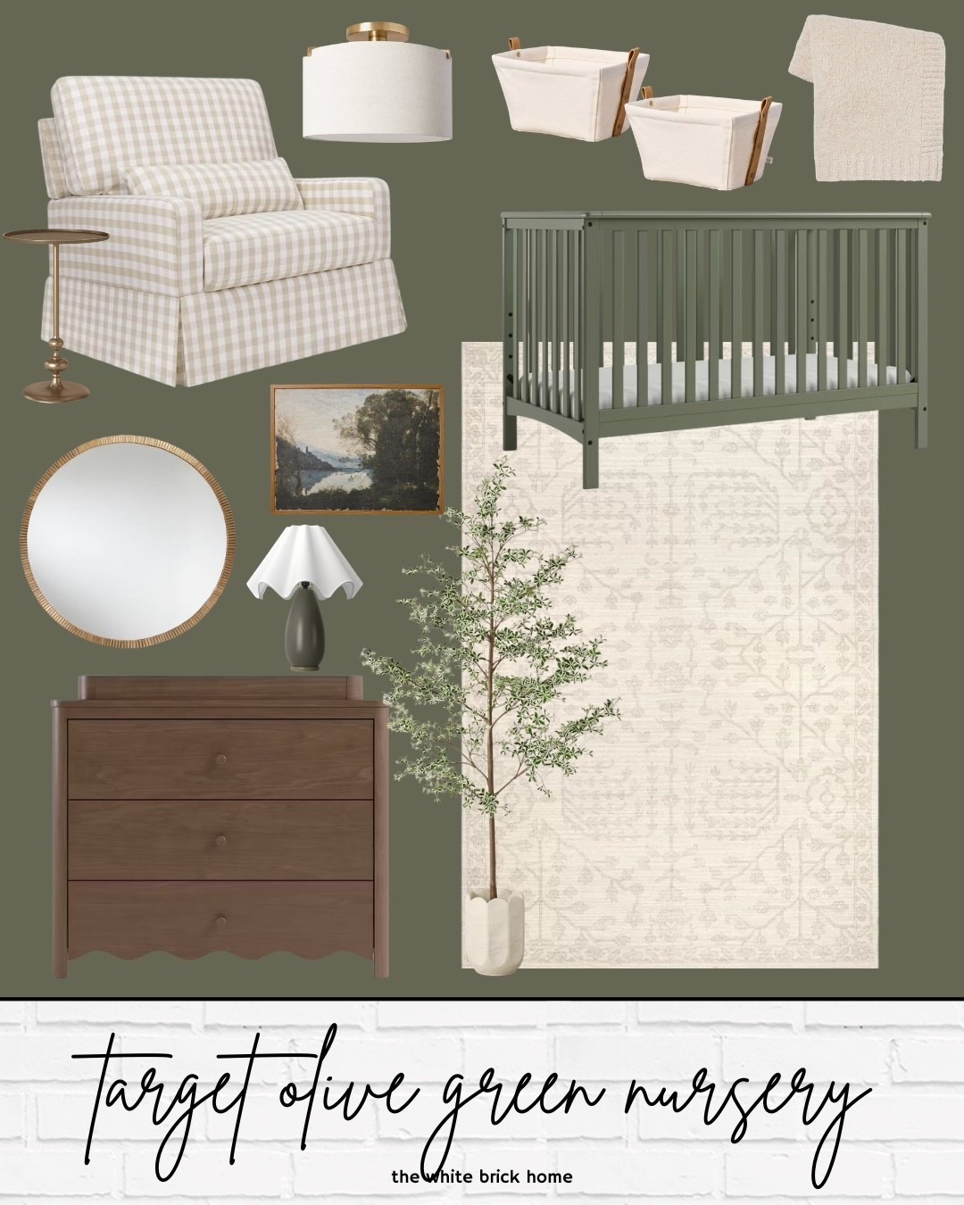 A beautiful green nursery design from Target! 
🖤🖤

Target, target home, target home design, nursery, nursery decor, nursery furniture, nursery dresser, nursery wall mirror, nursery glider, nursery crib, nursery storage, nursery wall art, nursery table lamp, nursery lighting, nursery table, green nursery, gender neutral nursery, target, target home 

#LTKBaby #LTKHome #LTKBump