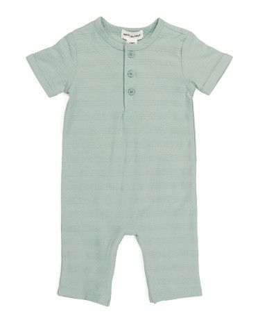 Baby Textured Striped Playsuit | TJ Maxx