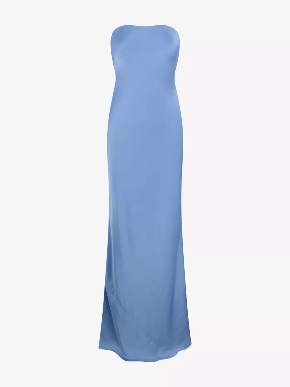 Amdra Strapless Satin Maxi Dress | Selfridges