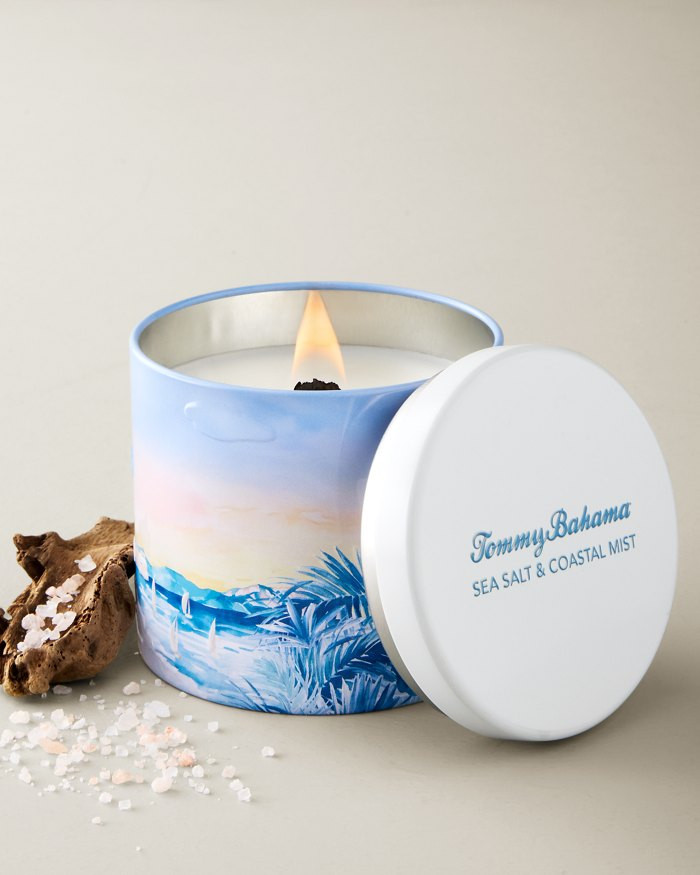 Sea Salt & Coastal Mist Embossed 10.6-oz.Candle Tin | Tommy Bahama