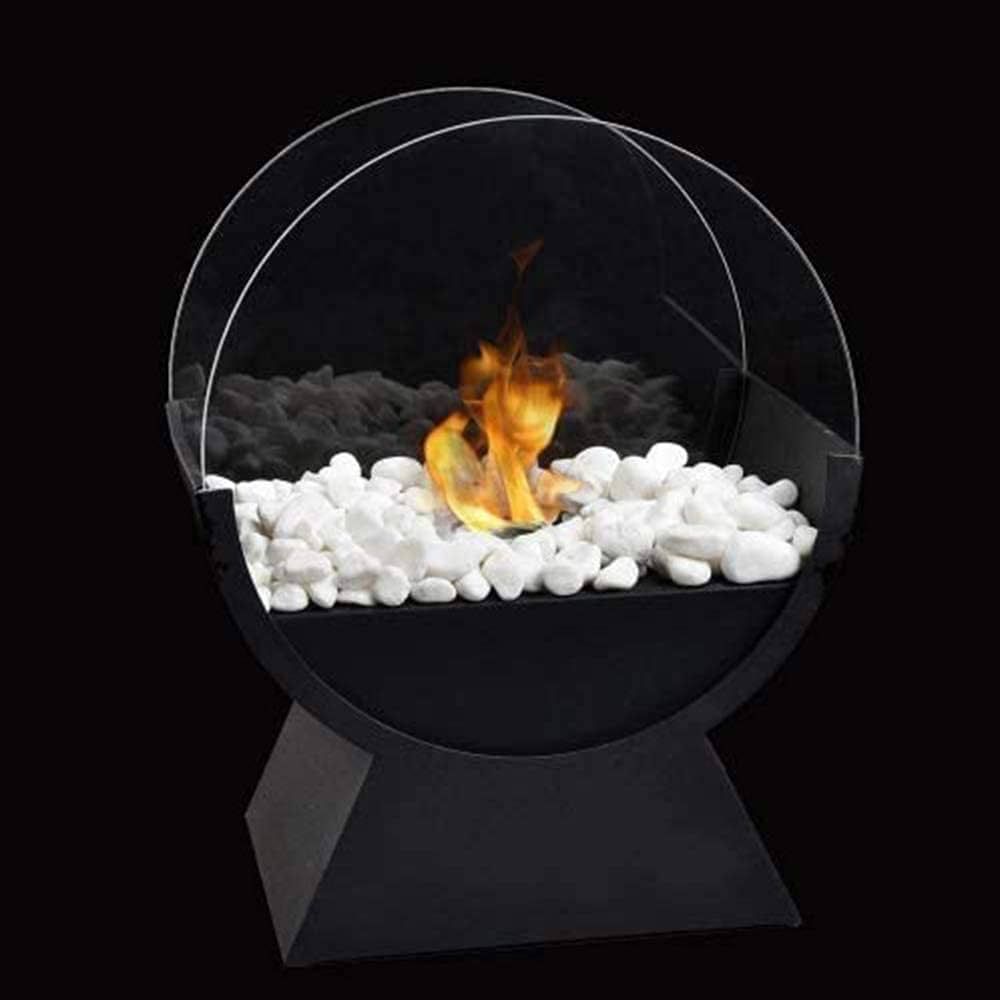 Round Glass Tabletop Fireplace 13.5" H Portable Fire Bowl Pot Clean Burning Bio Ethanol Ventless ... | Amazon (US)