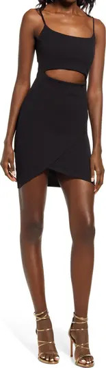 Lulus Cutout on the Town Cutout Body-Con Minidress | Nordstrom | Nordstrom