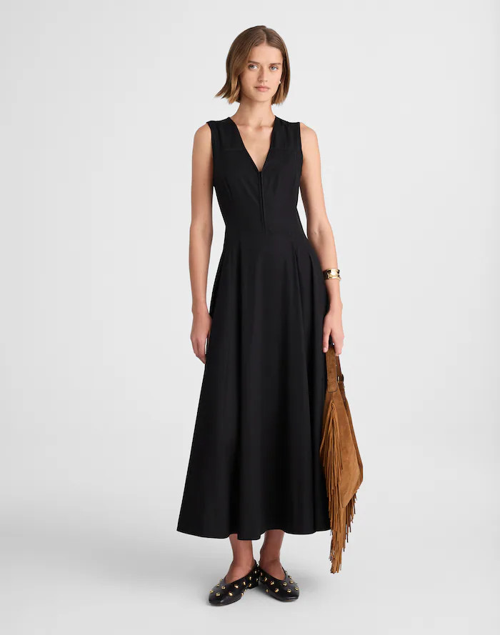 V-Neck Circle Midi Dress | Madewell