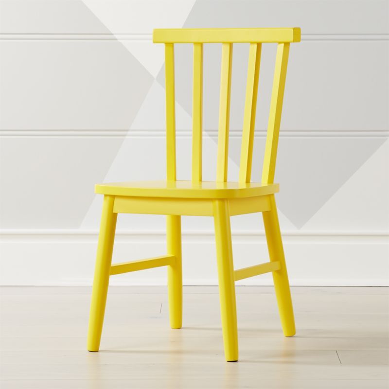 Shore Yellow Kids Chair + Reviews | Crate and Barrel | Crate & Barrel