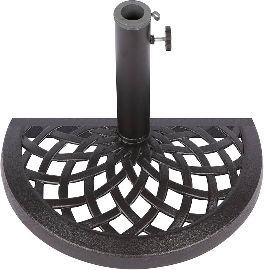 Cast Iron Half Umbrella Base - 17.7 Inch Diameter by Trademark Innovations (Black Finish) | Amazon (US)