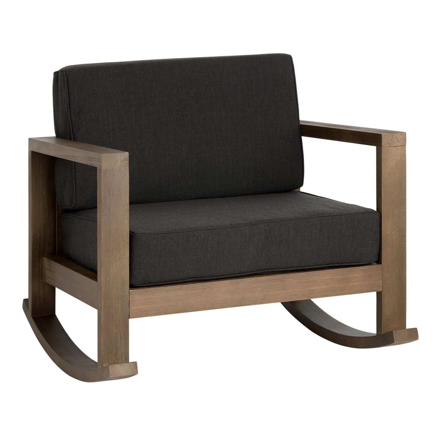 Segovia Light Brown Eucalyptus Wood Outdoor Rocking Chair | World Market