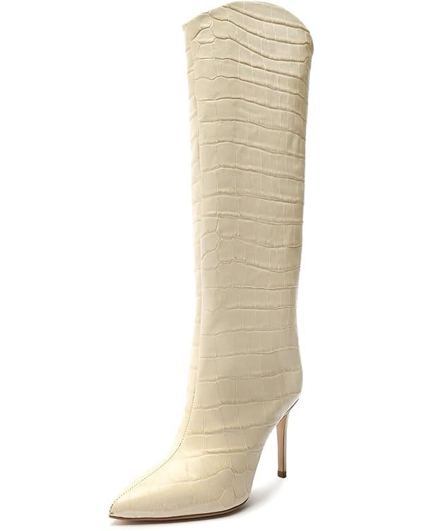 SCHUTZ Women's Maryana Leather Dress Boot | Amazon (US)