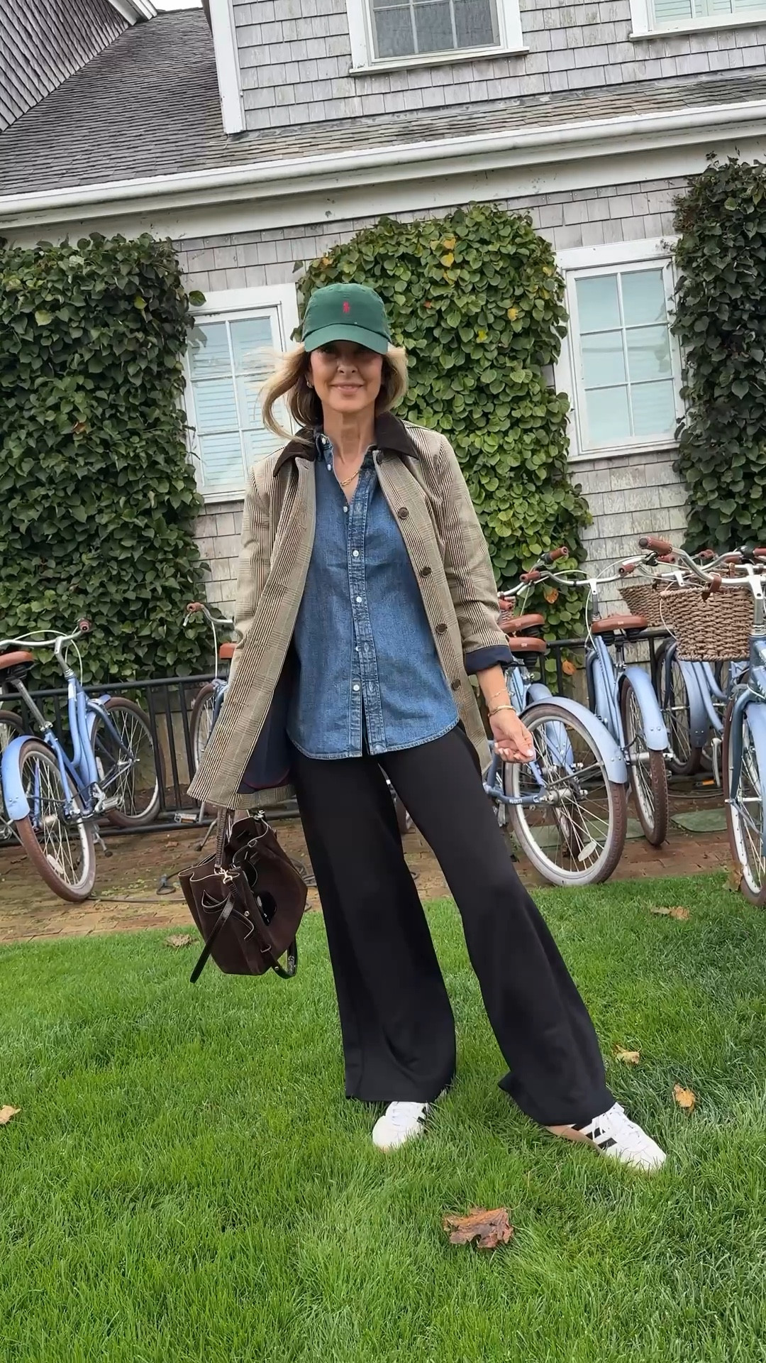 -Plaid barn jacket, lightweight and easy to wear with everything. Oversized in the best way for layering. Sz XS 
-Polo denim top is tapered at the waist. Sz 4 with room 
-AirEssentials wide leg pant. Code fashionedlifexspanx Sz XS Reg length. 
-Suede bag is re-stocked. 


#LTKOver40 #LTKTravel