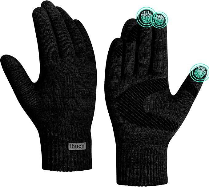 ihuan Thermal Winter Gloves for Men Women, Cold Weather Touchscreen Gloves for Running Cycling Hi... | Amazon (US)