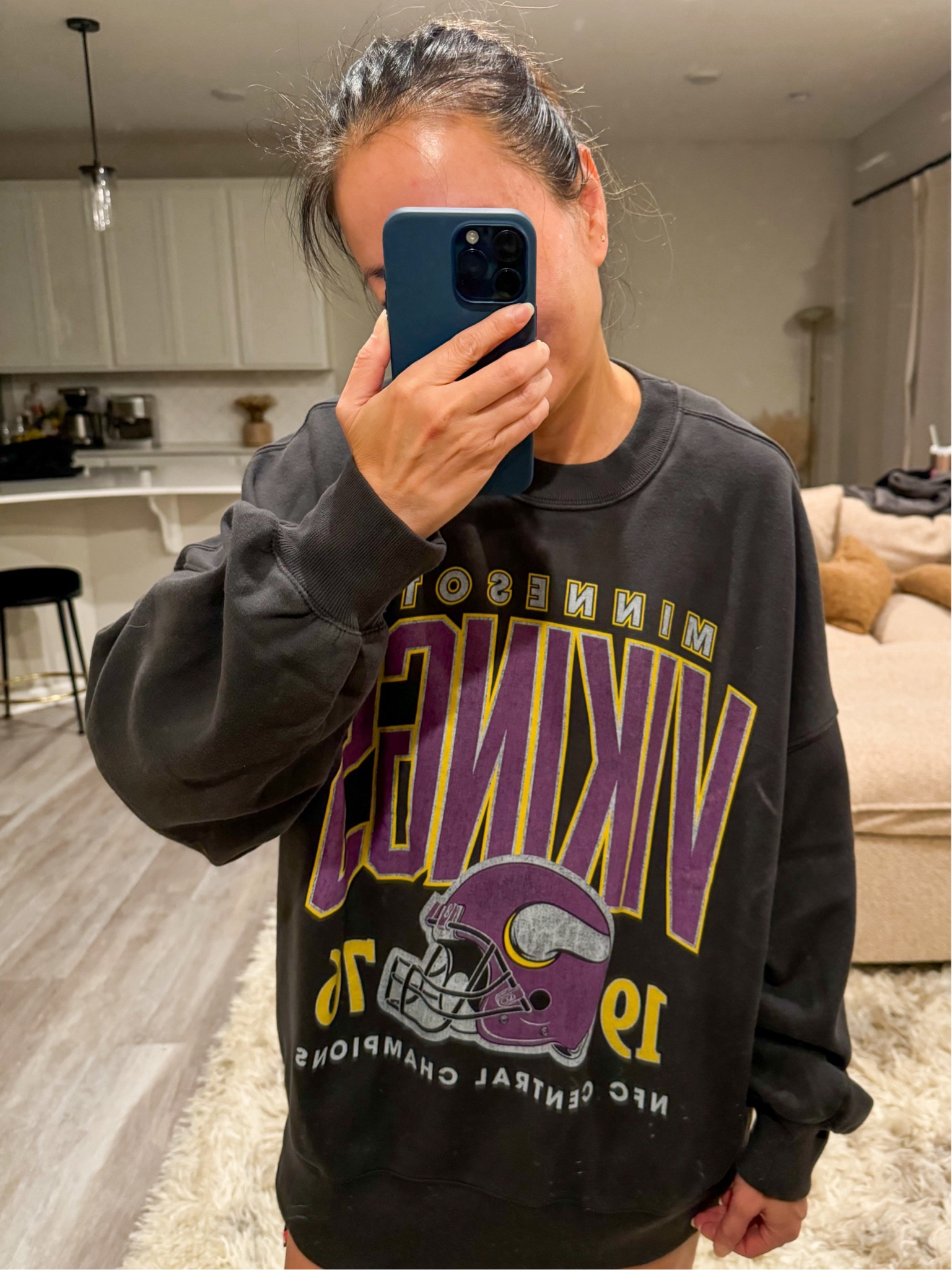 Sale includes NFL tops! Reg $80, today $64. Save 20% today! 
Wearing a Small.

Football, sweatshirt, fall outfit

#LTKFallSale #LTKSeasonal #LTKFindsUnder100