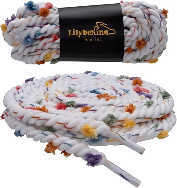 Premium Rope Shoelaces Colored Fashionable Shoe Laces for Canvas Sneakers Chunky Shoestring | Amazon (US)