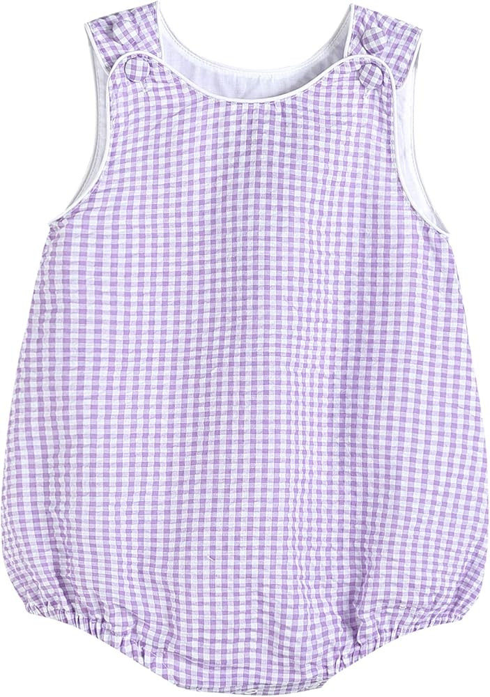 Lil cactus Baby & Toddler Boys and Girls Seersucker or Gingham One-Piece Bubble Romper | Amazon (US)