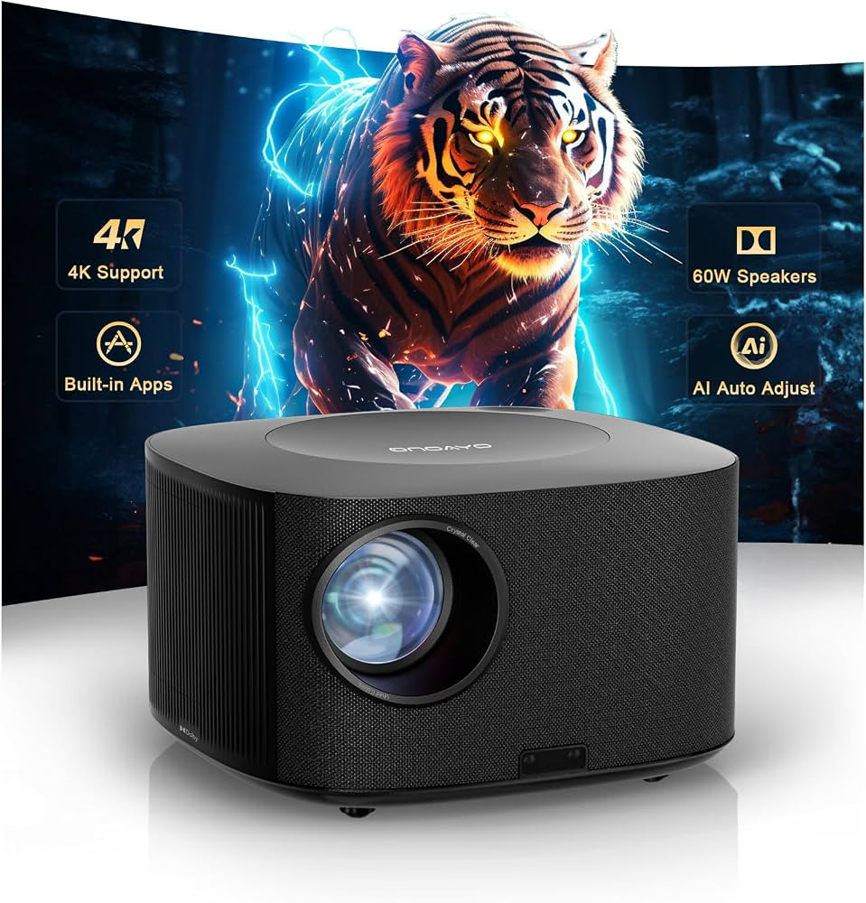 Outdoor-Projector-4K with WiFi and Bluetooth:[3500 Bright/60W Dolby Audio/Official Licensed Apps]... | Amazon (US)