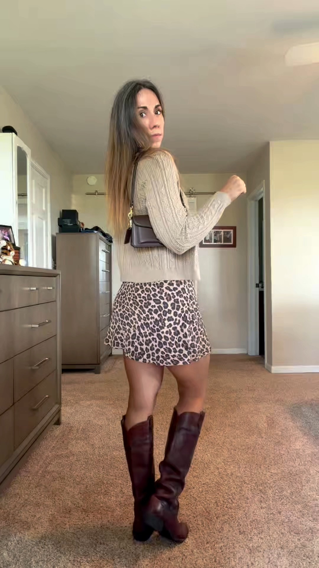 Leopard is basically a neutral and I will die on that hill. 🤎🐆 The mix of the little skirt, textured cardigan + tall brown boots makes this one so good for early fall.

Skirt: S, similar linked
Tank: S
Cardigan: XS
Boots: 9, similar linked
Bag + necklace linked ✨

#boots #coachtabby #FallOutfit #LeopardPrint #FallStyle #skort @abercrombie @nordstrom

#LTKgrwm #LTKOver40 #LTKSeasonal