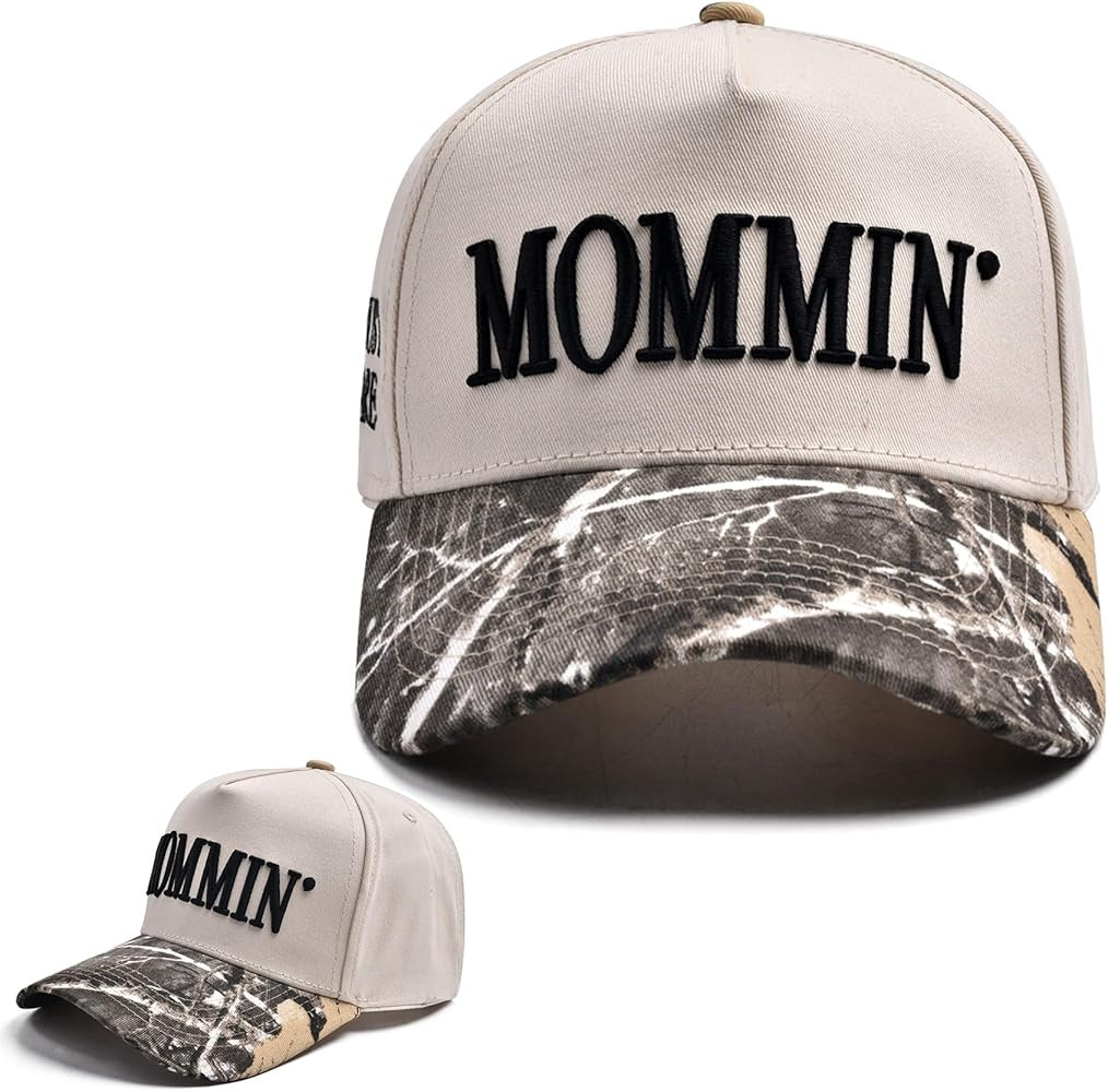 Mommin Trucker Hat for Women and Men, Embroidered Mom Baseball Cap, Adjustable Canvas Snapback | Amazon (US)