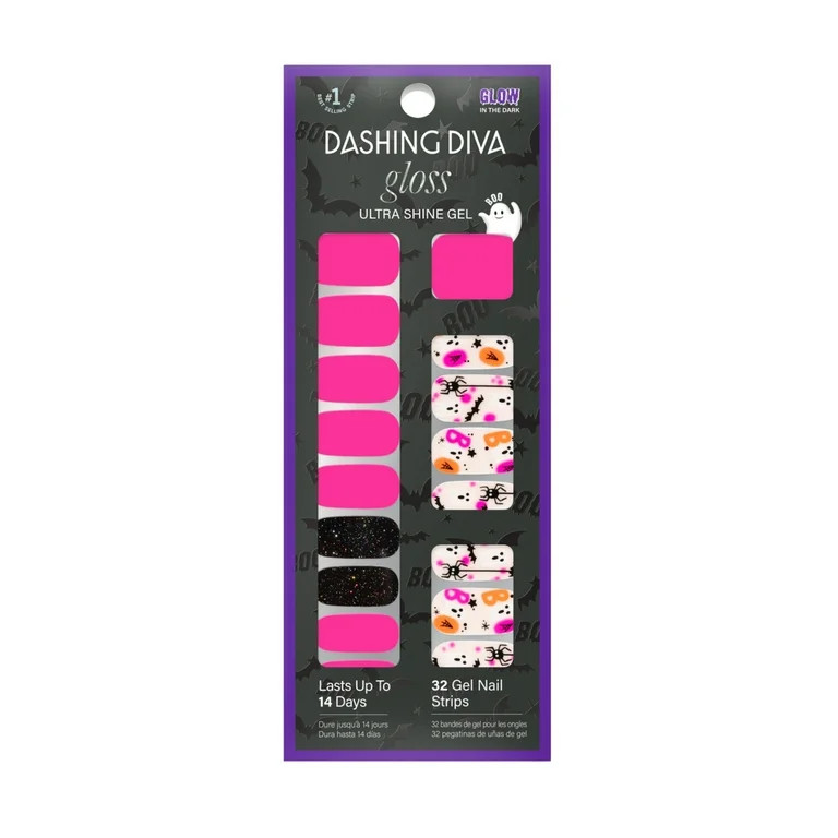 Dashing Diva Gloss Gel Nail Strips, The Friendly Ghost, 32 Count | Walmart (US)
