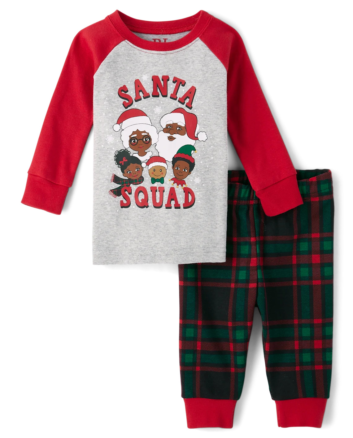 Baby And Toddler Matching Family Santa Squad Snug Fit Cotton Pajamas - black | The Children's Place