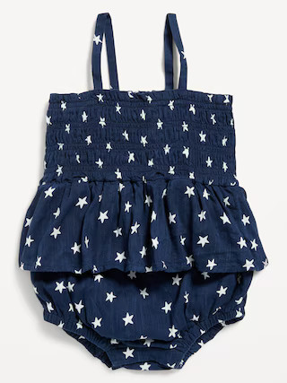 Sleeveless Smocked Ruffle-Trim Bodysuit for Baby | Old Navy (US)