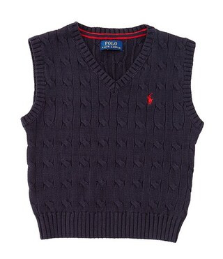 Little Boys 2T-7 Sleeveless Cable-Knit Sweater Vest | Dillard's
