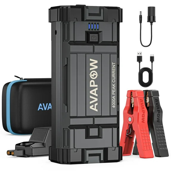 AVAPOW Car Jump Starter, 4000A Peak 27800mAh Battery Jump Starter (for All Gas or up to 10L Diese... | Walmart (US)