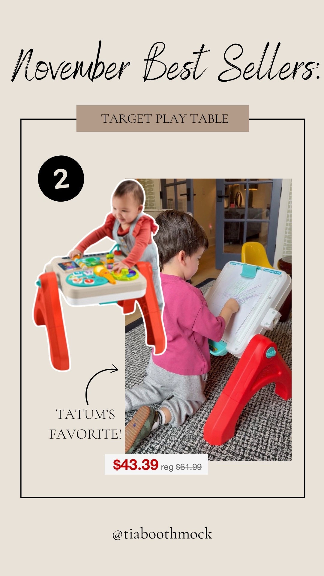 Tatum’s favorite play table was a huge best seller this month! It’s still on sale too! 

#LTKSaleAlert #LTKBaby #LTKKids