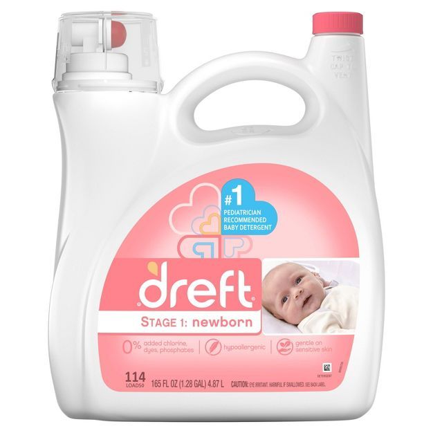 Dreft Stage 1: Newborn Liquid Laundry Detergent - 165 fl oz | Target