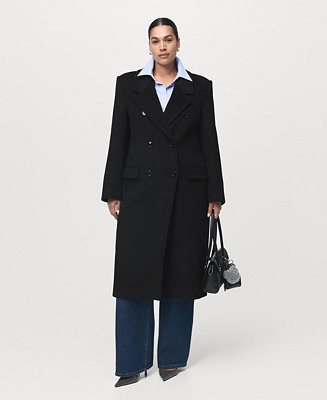 Women's Double-Breasted Wool Coat | Macy's