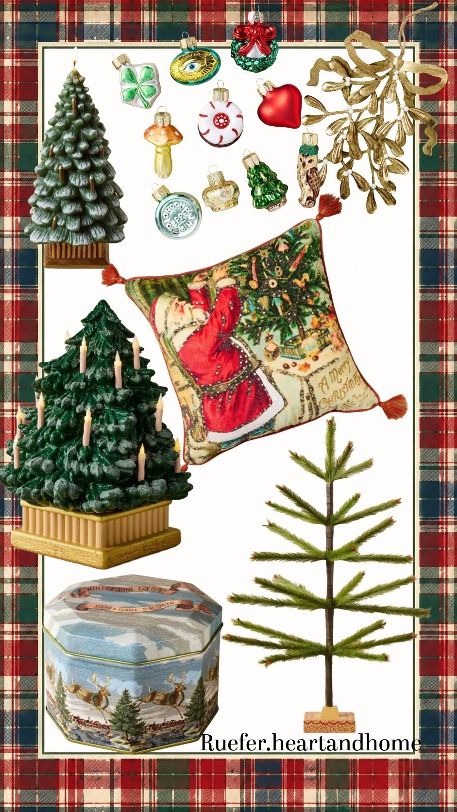 I was so excited to see that target restocked some of my very favorite Christmas decor items from last year. These are the vintage inspired Christmas items by John Darian. ￼ i’m planning on using all of my same pieces again this year because they are so nostalgic and beautiful. Santa Christmas pillow, table top Christmas tree, glass ornaments, Christmas candle, Christmas tin, metal Christmas hanging decor, vintage inspired Christmas decor. If you missed out last year, now’s your chance to get these items.

#LTKHome #LTKSeasonal #LTKSaleAlert