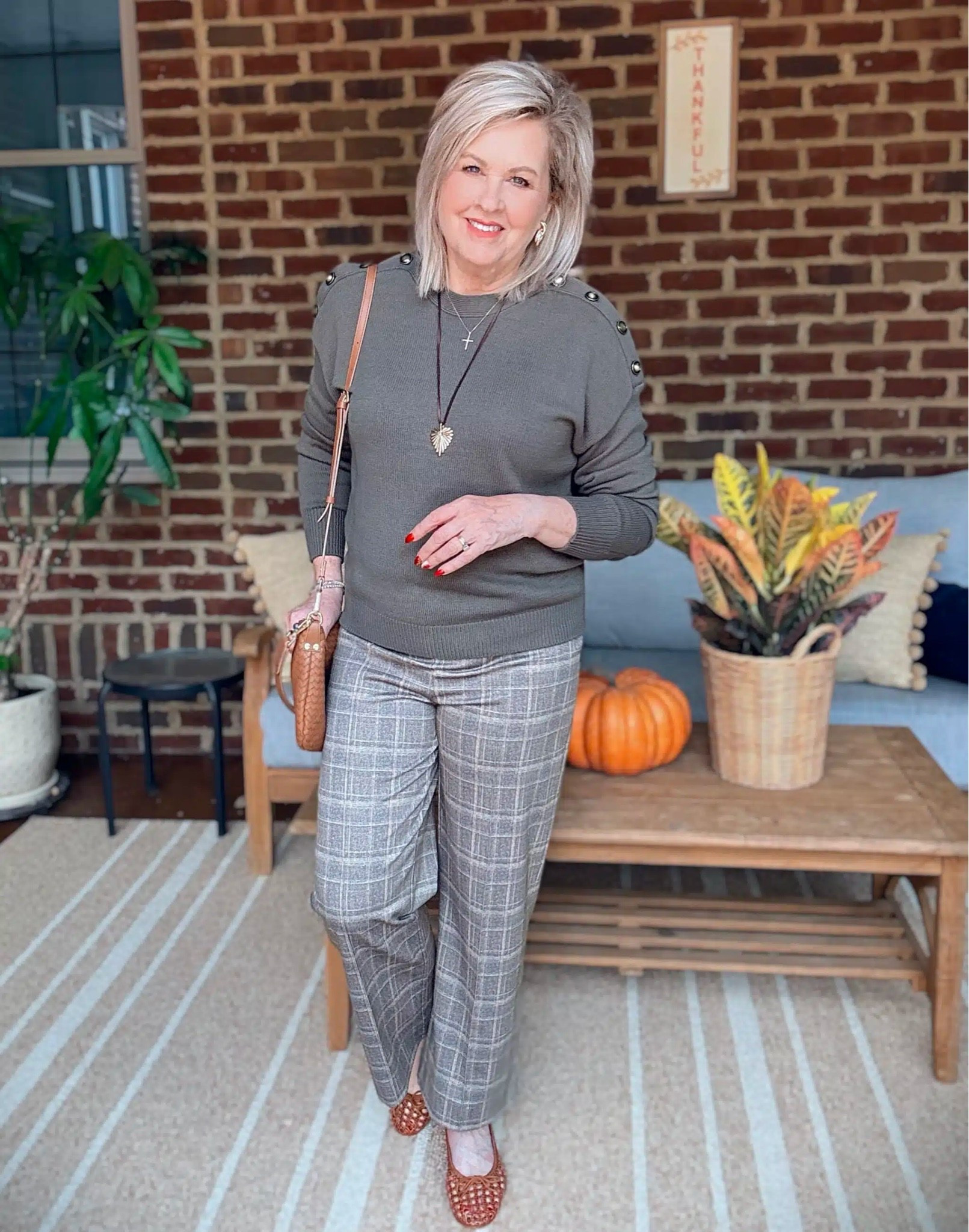 This look is great for Fall and one that is simple to put together! A solid sweater and printed pants make for a great outfit for the office. I’m wearing a medium in both pieces, but you could size up in the bottoms if you’re between sizes.

#LTKWorkwear #LTKOver40 #LTKootd