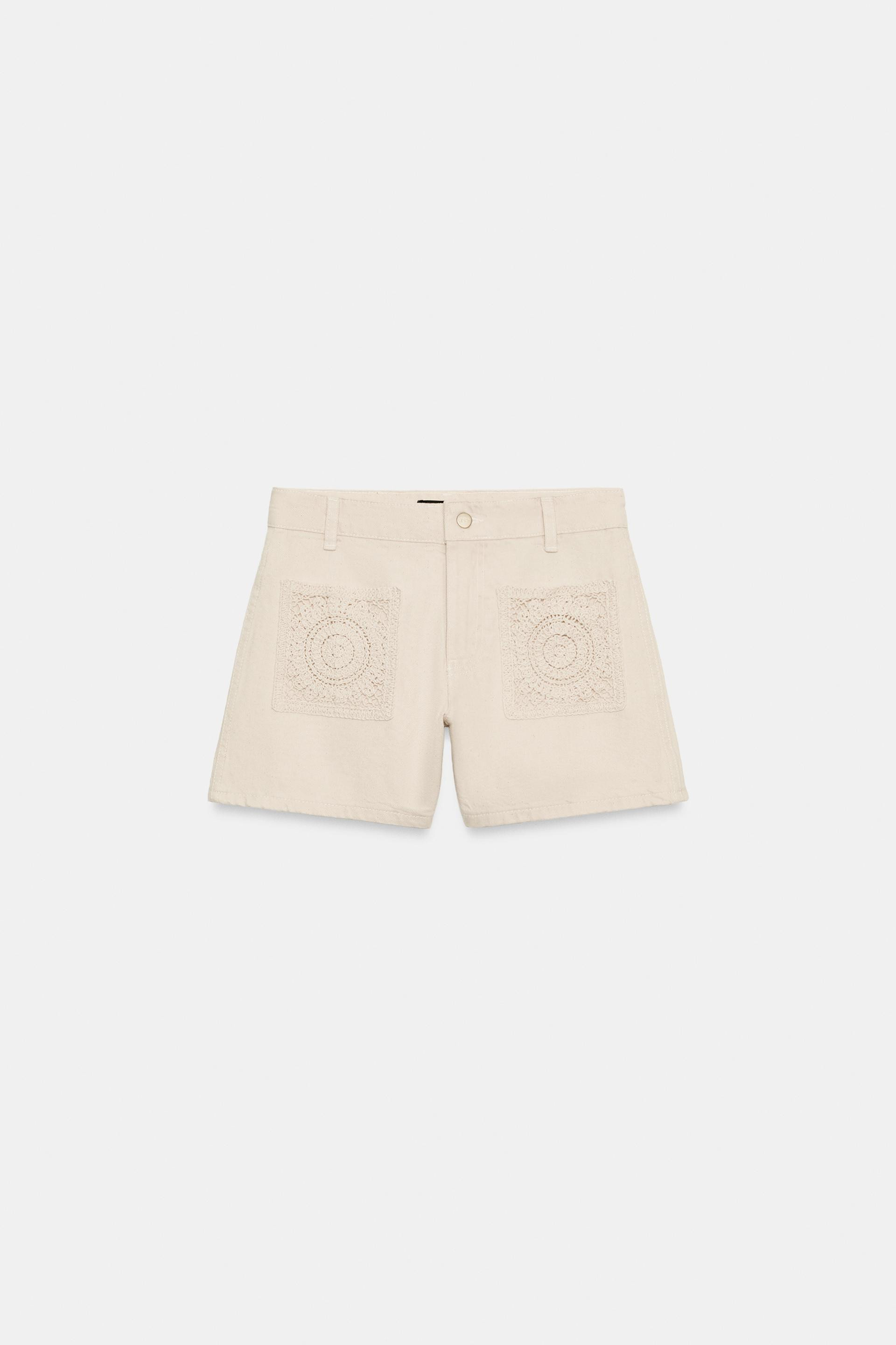 Z1975 CROCHET POCKET SHORTS | Zara US
