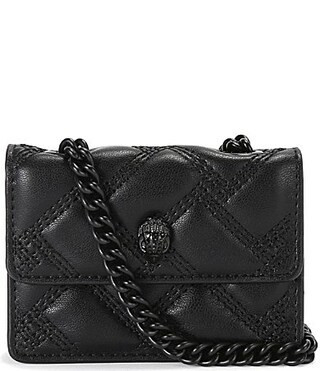 Kurt Geiger London Micro Kensington Quilted Chain Crossbody Bag - Black | Dillard's