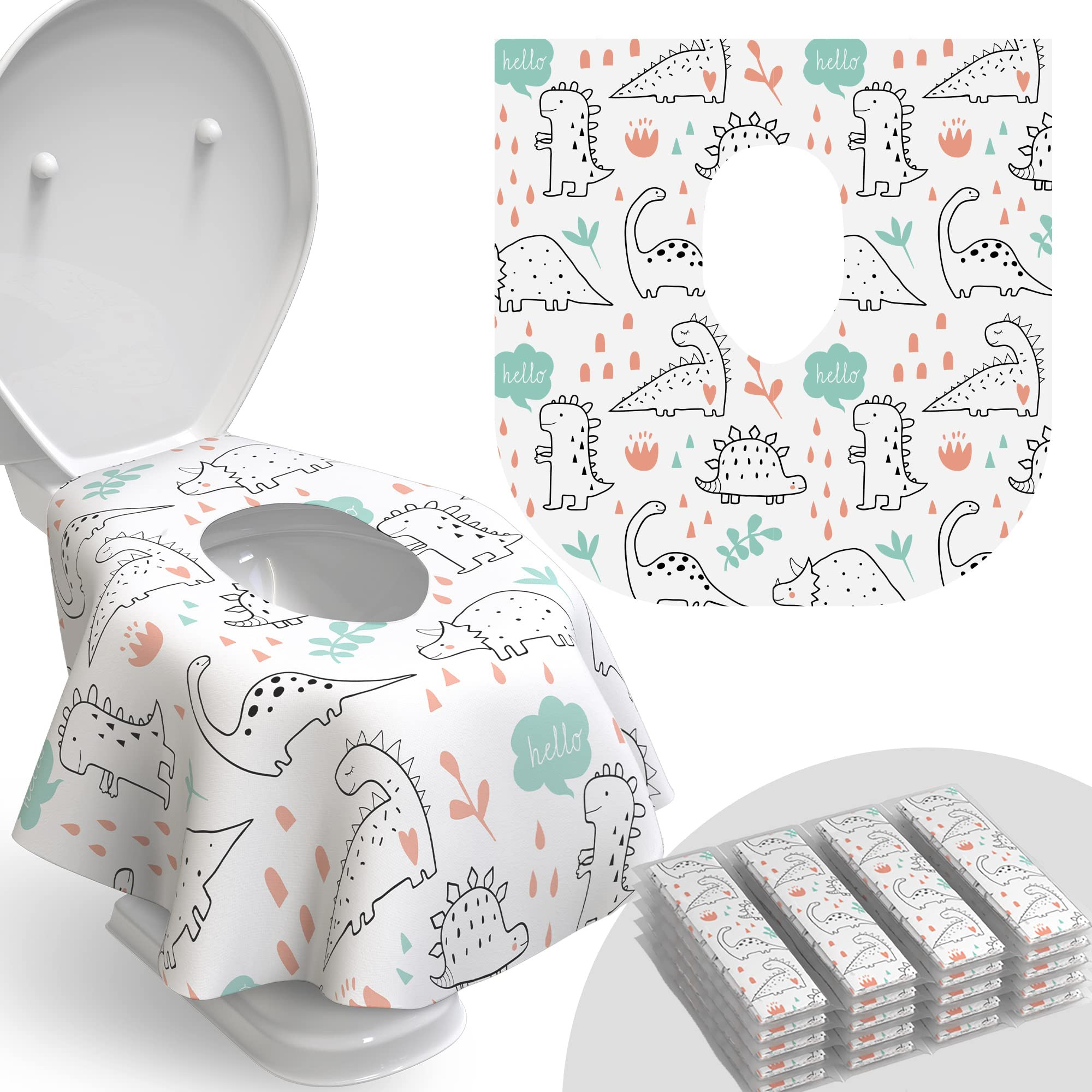 Toilet Seat Covers Disposable - 20 Pack - Waterproof, Ideal for Kids and Adults – Extra Large, ... | Amazon (US)