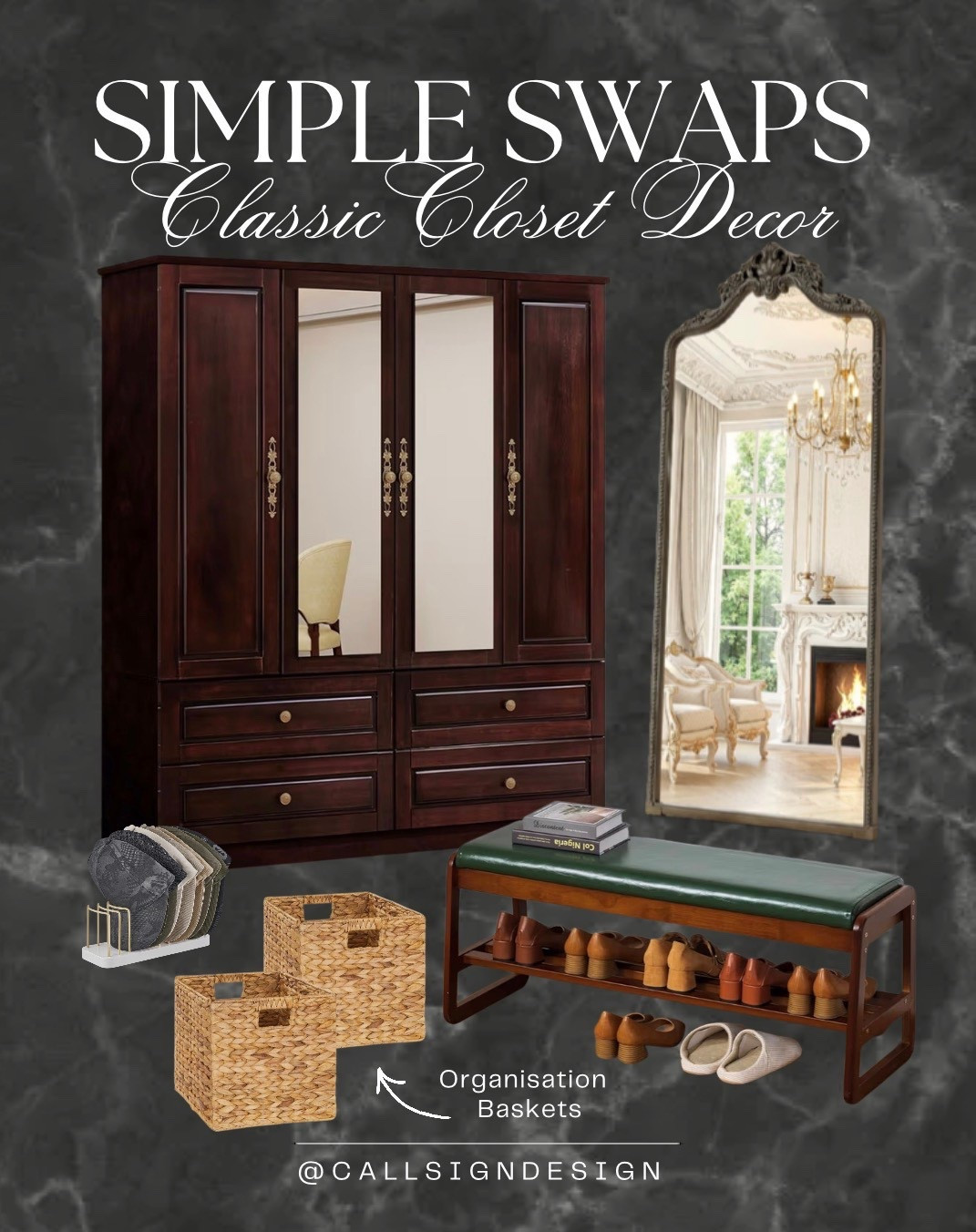 Check out my Amazon classic closet decor that makes organizing feel just as beautiful as it is functional. Timeless pieces and thoughtful details bring order, elegance, and a sense of calm to your everyday routine. ✨

 #ClosetOrganization #AmazonFinds #TimelessStyle #OrganizedHome #EverydayElevated #HomeDecor #DesignDetails #callsigndesign