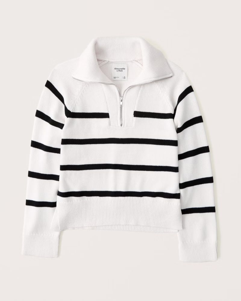 Striped Half-Zip Sweater | Abercrombie & Fitch (US)