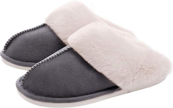 WATMAID Women's House Slippers Memory Foam Fluffy Soft Slippers, Slip on Winter Warm Shoes for Wo... | Amazon (US)