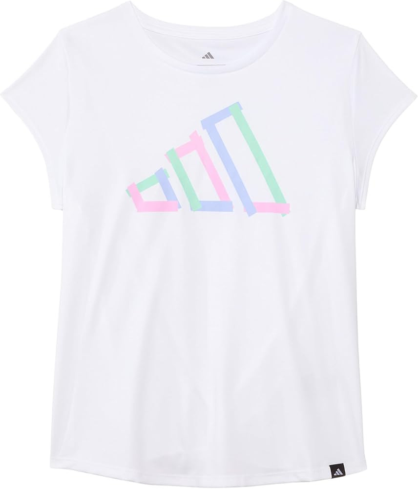 adidas Girls' Cap Sleeve Heather Tee Shirt | Amazon (US)