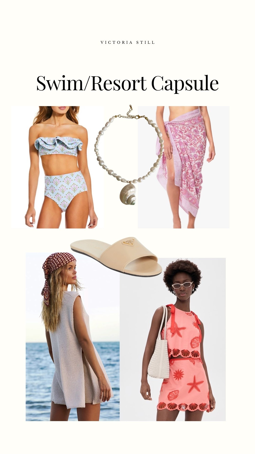 Stylish Resortwear - High Waisted Bikini - Seashell - Matching Sets for Spring Break

#LTKTravel #LTKSwim
