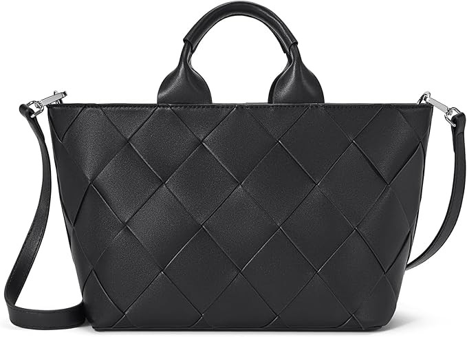 BOSTANTEN Woven Tote Bag for Women Top Handle Purses and Handbags Shoulder Crossbody Purse With Z... | Amazon (US)