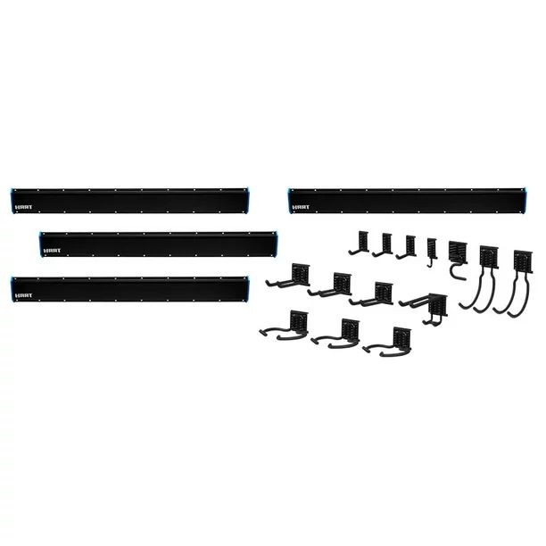 HART 18-Piece Garage Storage Rail Starter Kit - Walmart.com | Walmart (US)