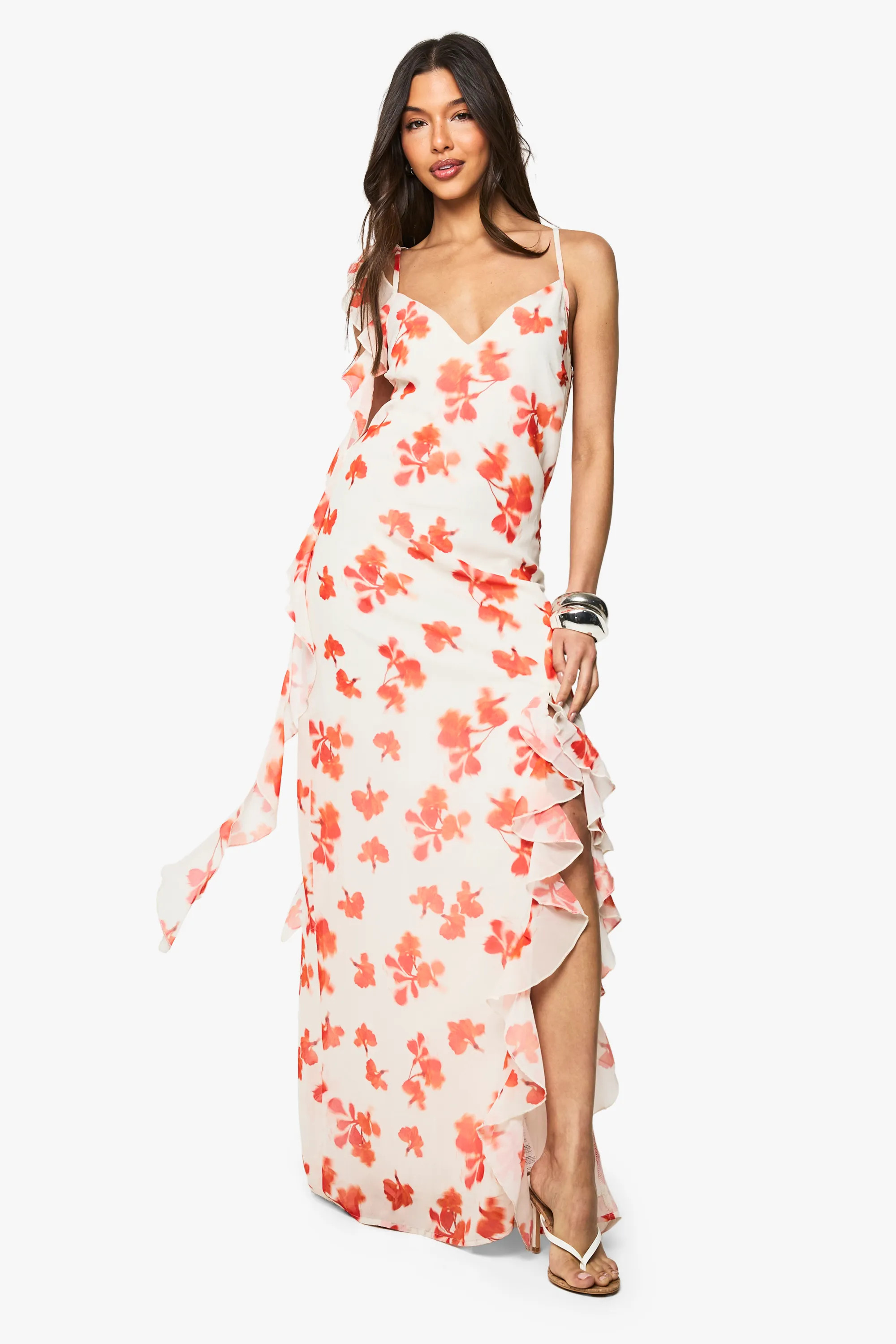 Dresses | Floral Cowl Neck Backless Maxi Dress | boohoo | Boohoo.com (UK & IE)