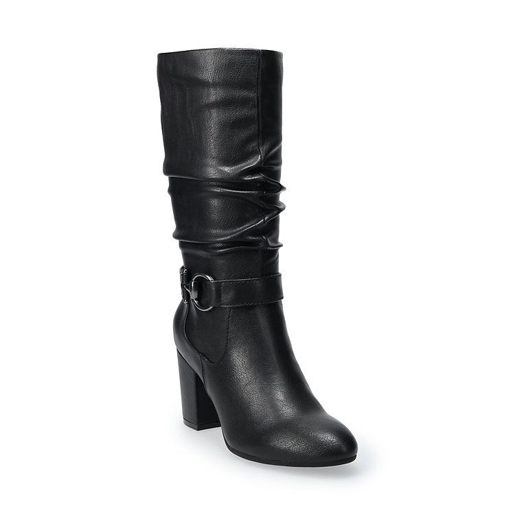 Croft & Barrow® Ayeaye Women's High Heel Slouch Boots | Kohl's