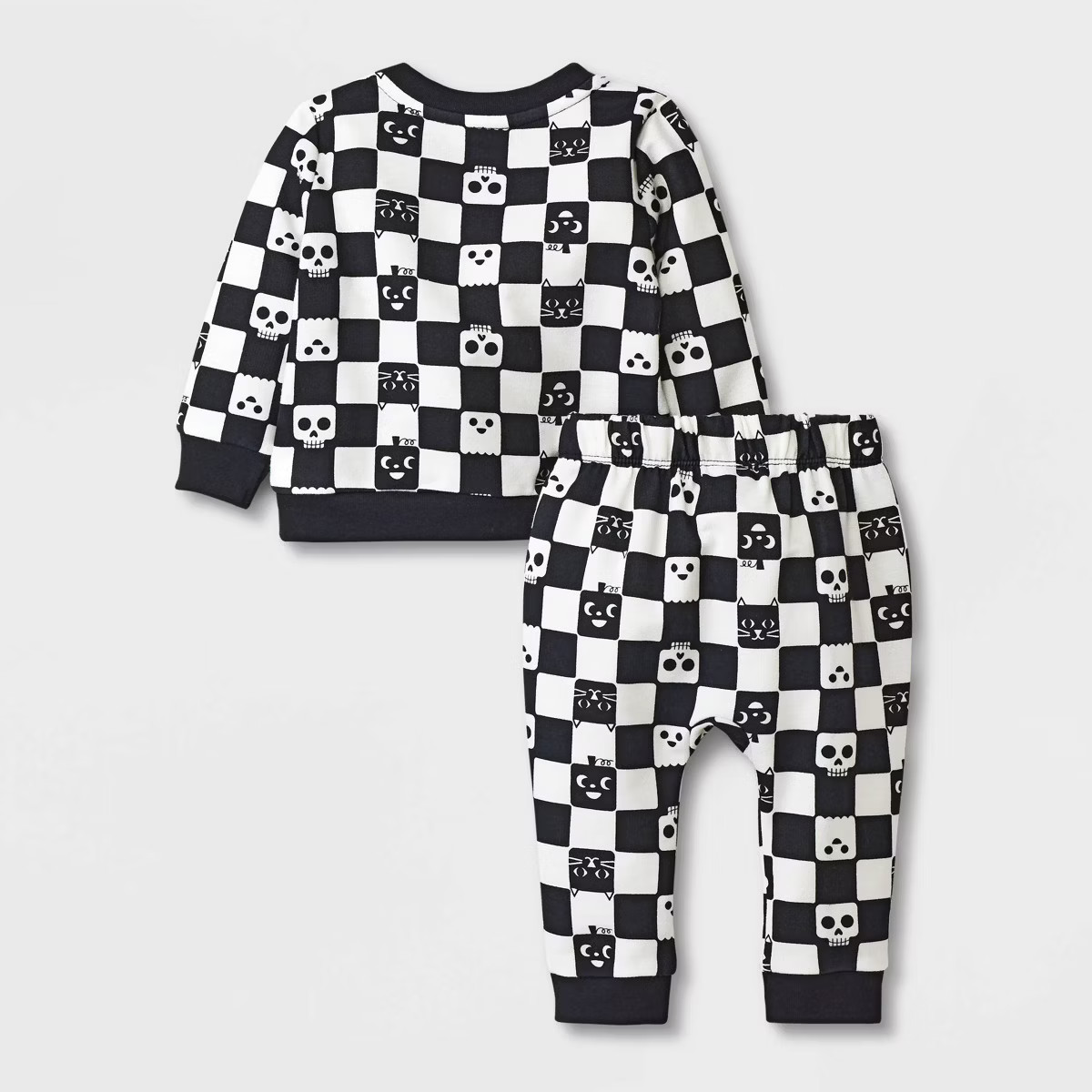 Baby 2pc Checkered Sweatshirt & Jogger Pants Set - Cat & Jack™ Black | Target