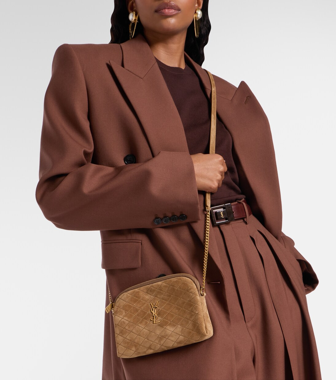 Gaby quilted suede crossbody bag | Mytheresa (US/CA)