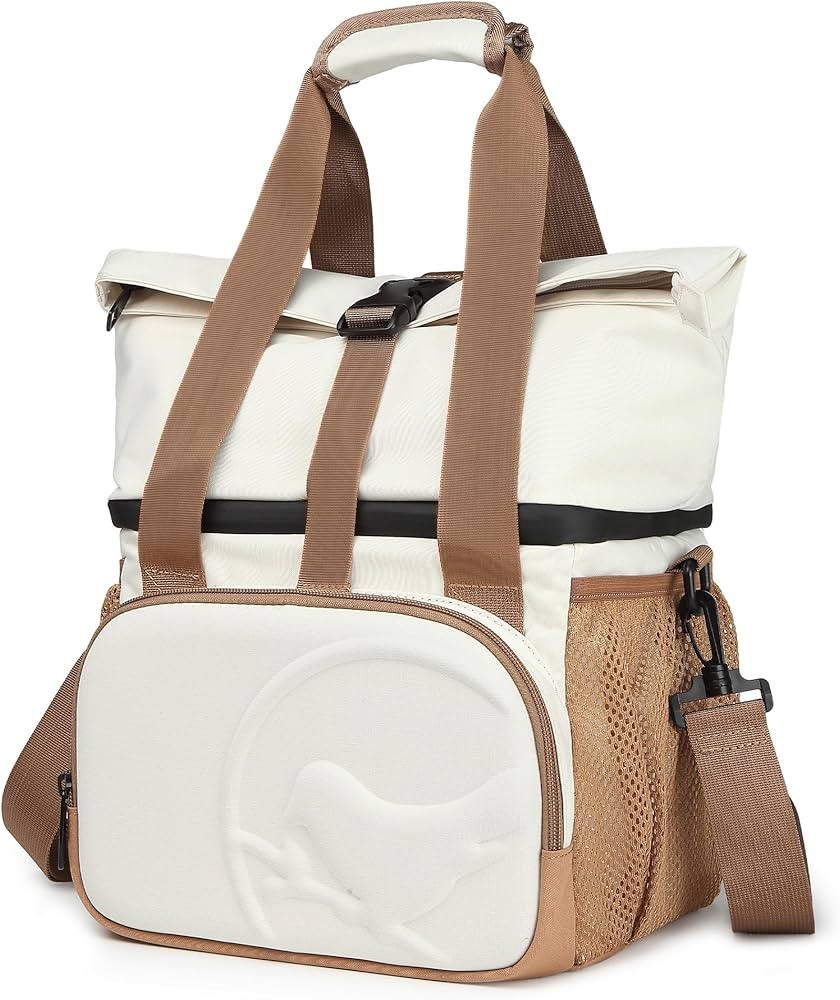 SUNNY BIRD 14L Large Insulated Lunch Bag, Leakproof and Dual Compartment Lunch Cooler Box for Wom... | Amazon (US)