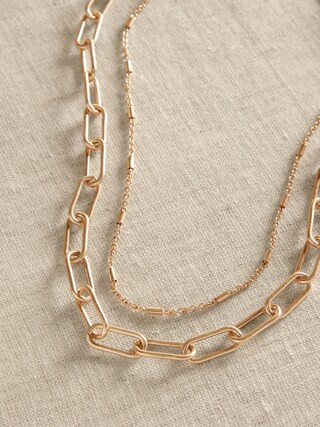 Layered Paperclip Necklace | Banana Republic Factory
