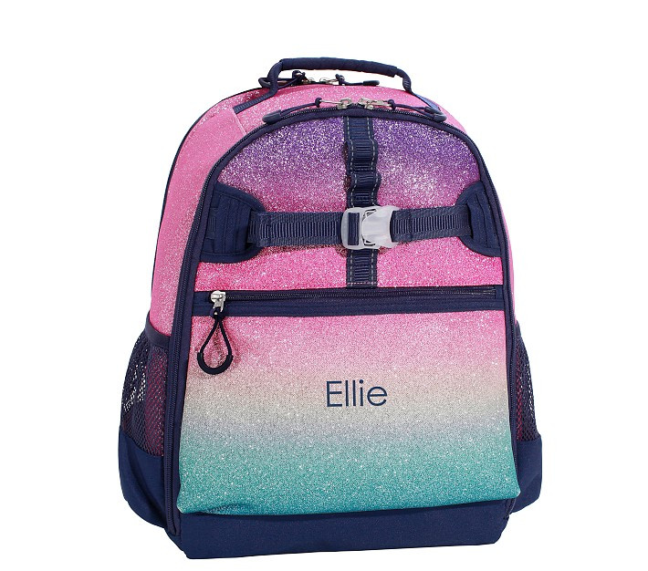 Mackenzie Rainbow Ombre Sparkle Glitter Adaptive Backpack | Pottery Barn Kids