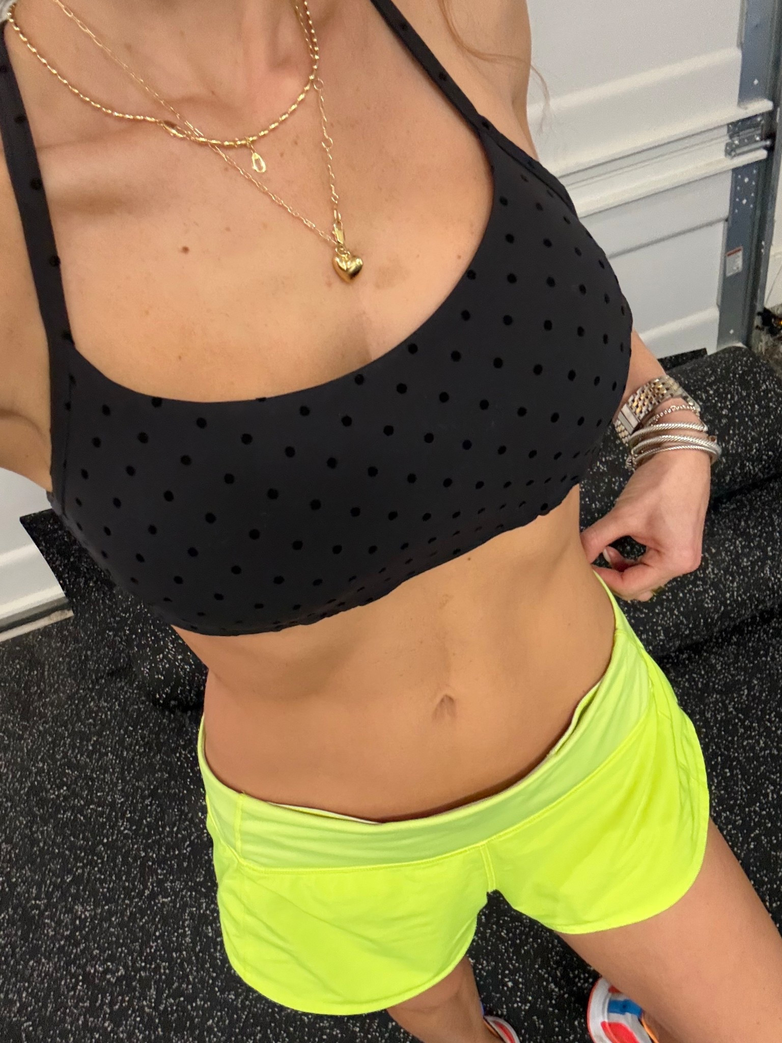 Polka dot bra size xs or s lululemon bra and shorts workout active wear 

#LTKPetite #LTKActive #LTKFindsUnder100