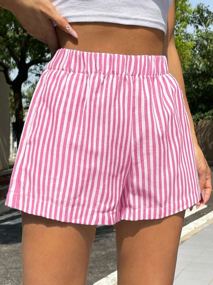 SHEIN EZwear Stripe Wide Leg Shorts | SHEIN