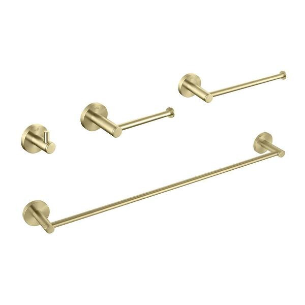 Circular 4-Piece Bathroom Hardware Set - On Sale - Overstock - 32455872 | Bed Bath & Beyond